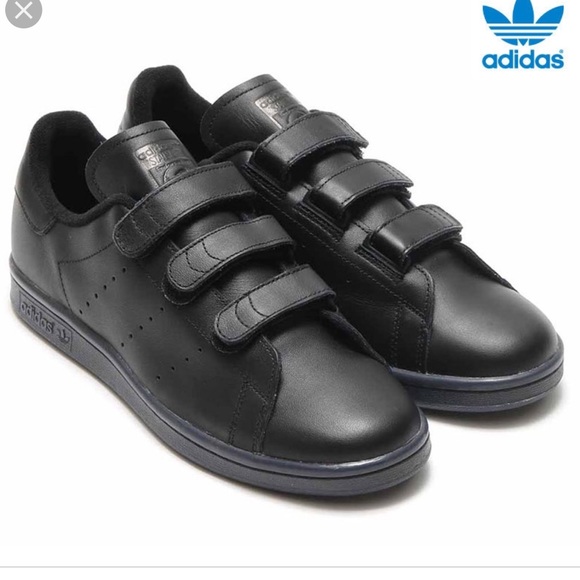 stan smith black velcro
